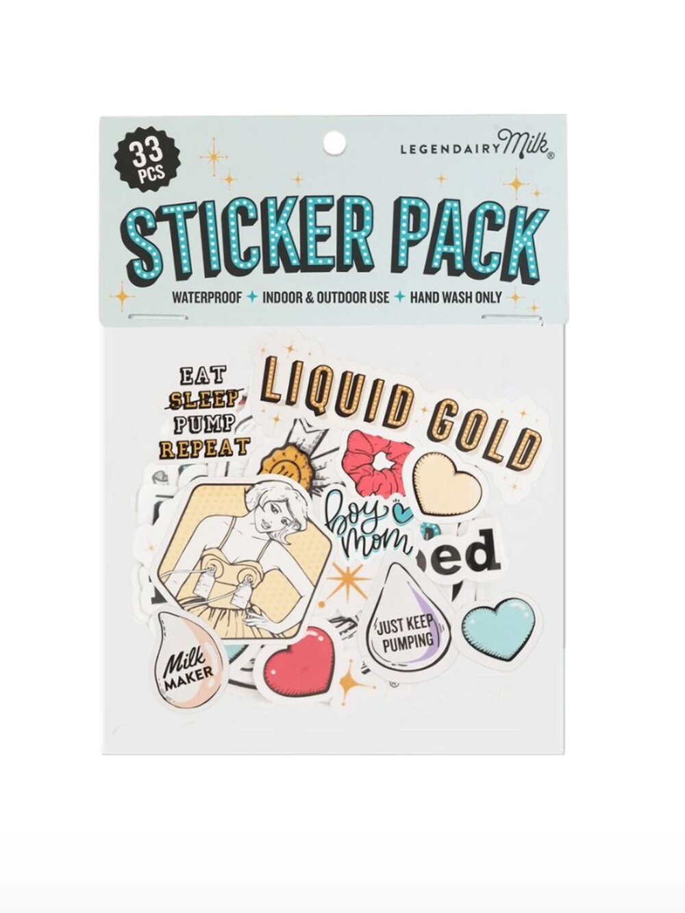 NWT Legendairy Milk Breastfeeding Sticker Pack (SET of 20+ Waterproof Stickers)